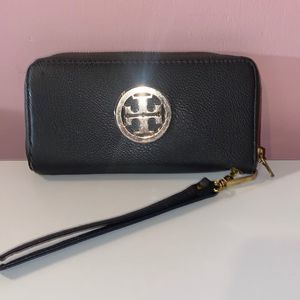 Gray Wallet With Wrist Strap